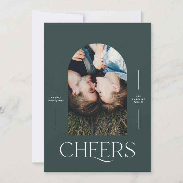 Fotografia moderna elegante 1 Natal verde (Frente)