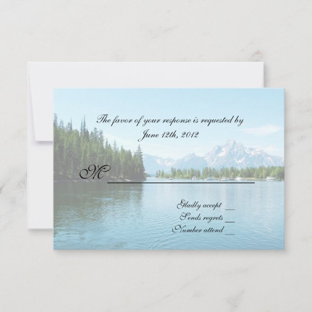 Fotografia paisagística: convites para casamento R (Frente)