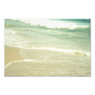 Fotografia Pastel da praia do oceano verde da