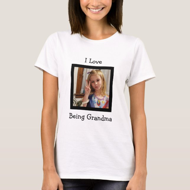 Fotografia personalizada e Camisa de texto para vo (Frente)