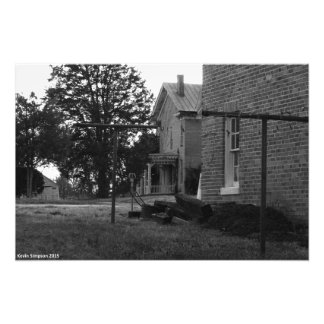 Fotografia Preta e Branca da Casa Antiga