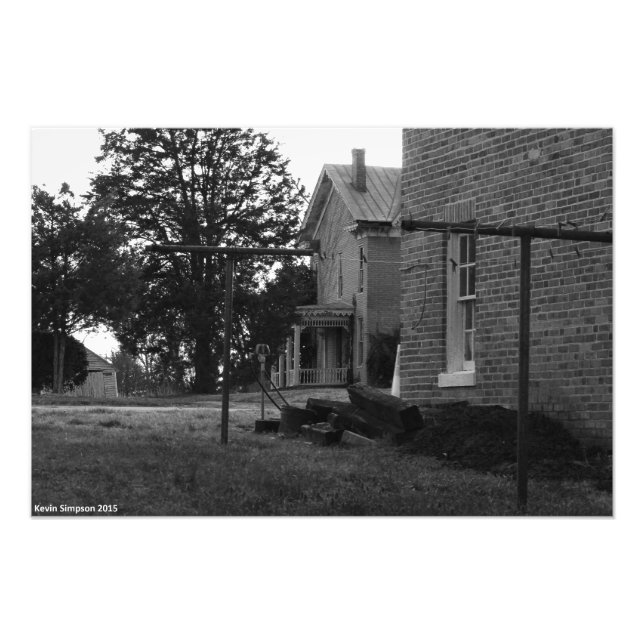 Fotografia Preta e Branca da Casa Antiga (Frente)