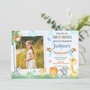 Fotografia safari convite para o aniversário