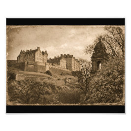 Fotografia Sepia do Castelo de Edimburgo