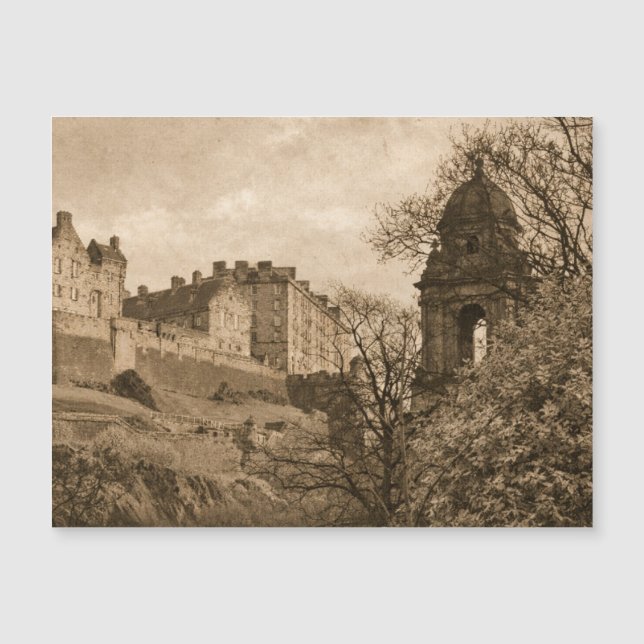 Fotografia Sepia do Castelo de Edimburgo (Frente)