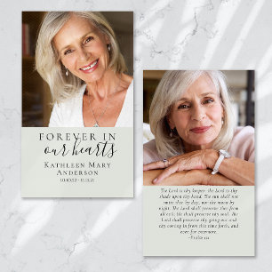 Fotografias Memorial Funeral Prayer Card