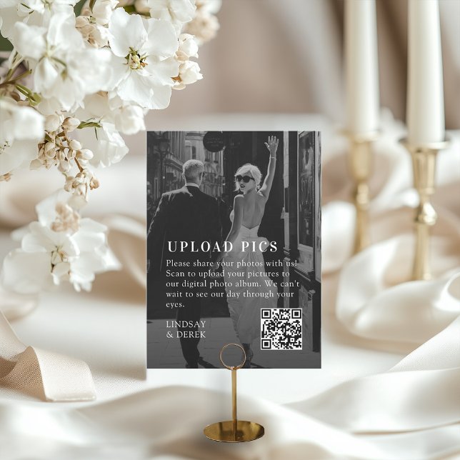 FOTOS ACONTECEM!Código QR Foto Ousada Tendência Ca (PICS HAPPEN! QR Code Bold Trending Wedding Gallery)