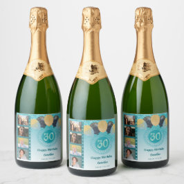 Fotos, aniversário de 30 anos, Champanhe Azul-Teal