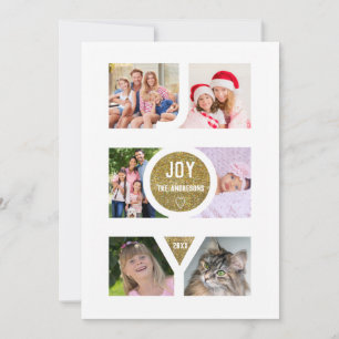 Fotos da Família de Cartões de natal de Joy Exclus