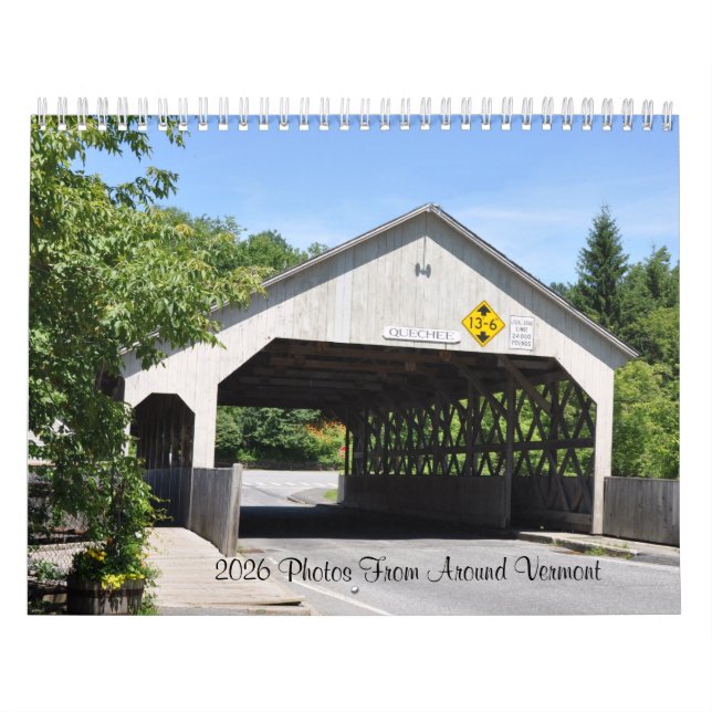 Fotos De 2026 Do Calendário Vermont (Capa)