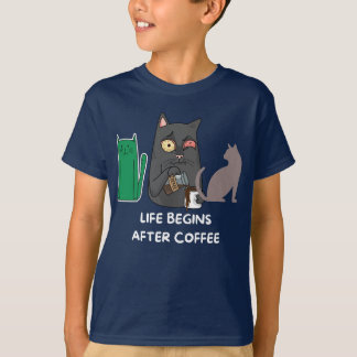 Fotos de camisetas de gatos para amantes de café
