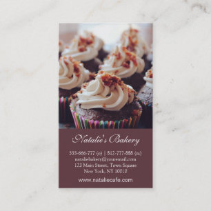 Fotos de Cartões de Visita da Padaria de Cupcakes 