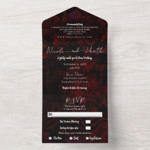 Fotos de Casamento Floral Burgundy Vermelho Escuro