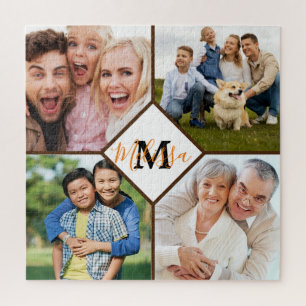 Fotos de família personalizadas quebra-cabeça