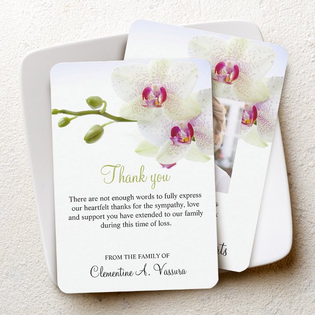 Fotos de Orquídeas Brancas 3.5"x5" de Condolências (Criador carregado)
