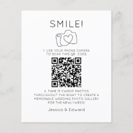 Fotos memoráveis Código Qr Casamento Moderno Chic