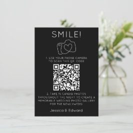 Fotos memoráveis Código Qr Casamento Moderno Chic