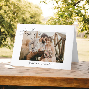 Fotos Minimalistas de Agradecimento de Casamento