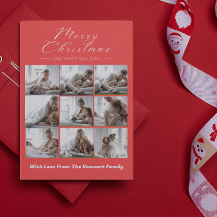 Fotos Modernas Colagem Feliz Cartão de Férias de N