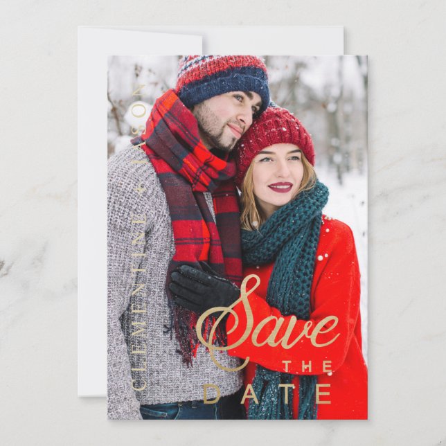 Fotos Personalizadas de Par Casado com Letra Capri (Frente)