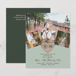 Fotos Rústicas de Campo Coração Talhado Monograma 