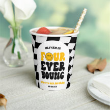 Four Ever Young Retro Fourth 4th Birthday Party