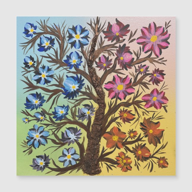 Four Seasons of Color Magnetic Card (Frente)