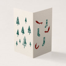 Fox and Tree Christmas Card: Simple