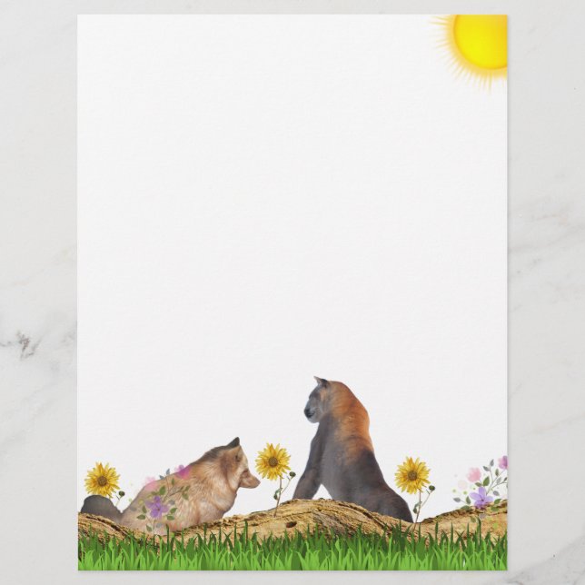 Fox and Vigilant Cougar Stationery (Frente)