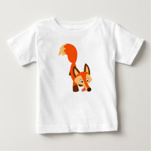 Fox Baby T-Shirt - Cartoon Bonito Inquisitivo Fox