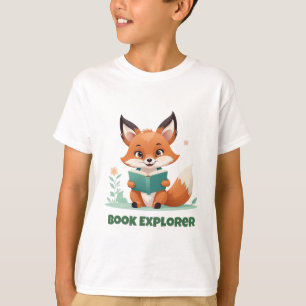 Fox Book Explorer Crianças Lendo Camisa