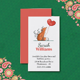 Fox com Cartão de Chamada para Crianças de Balão