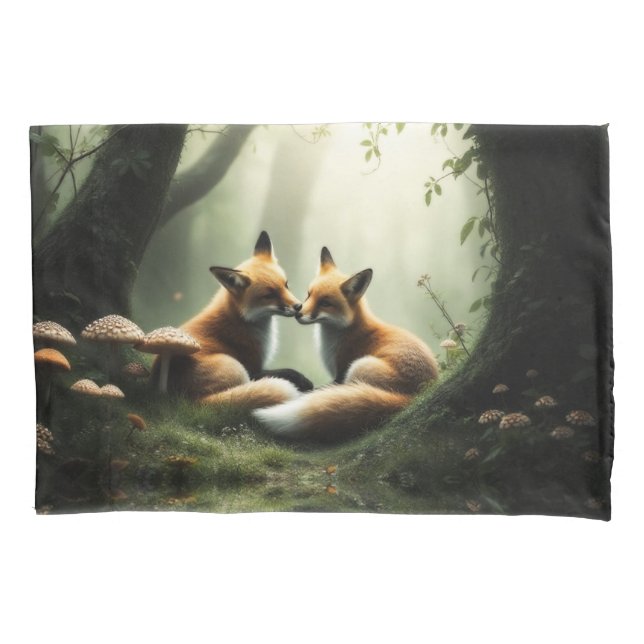 Fox Cuddle in Misty Forest (Frente)