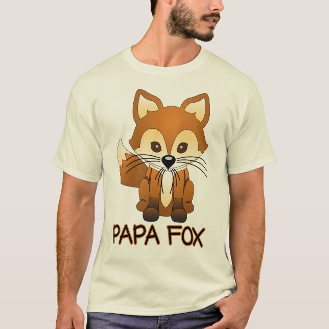 Fox da papá - T-shirt da família do Fox (Frente)