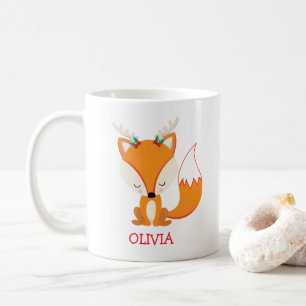 Fox de Natal Bonita Personalizada Caneca de Natal