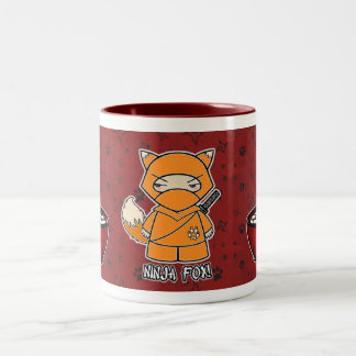 Fox de Ninja! Com a caneca da bacia de arroz