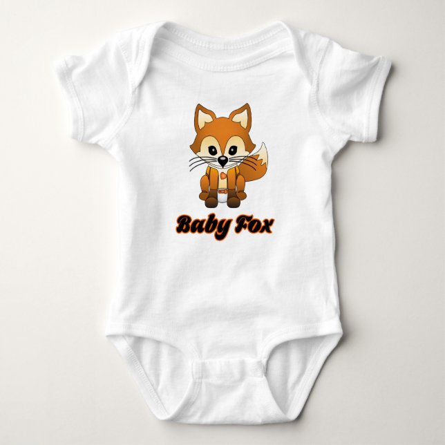 Fox do bebê - T-shirt da família do Fox (Frente)