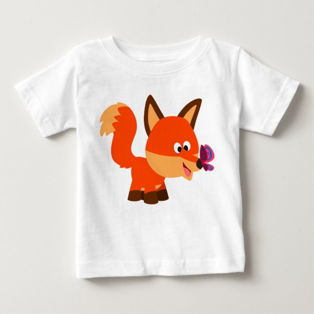 Fox E Camiseta De Bebê (Frente)