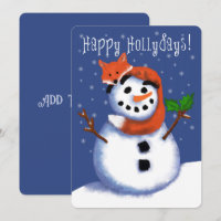Fox e Snowman Feliz Hollydays! Tão giro