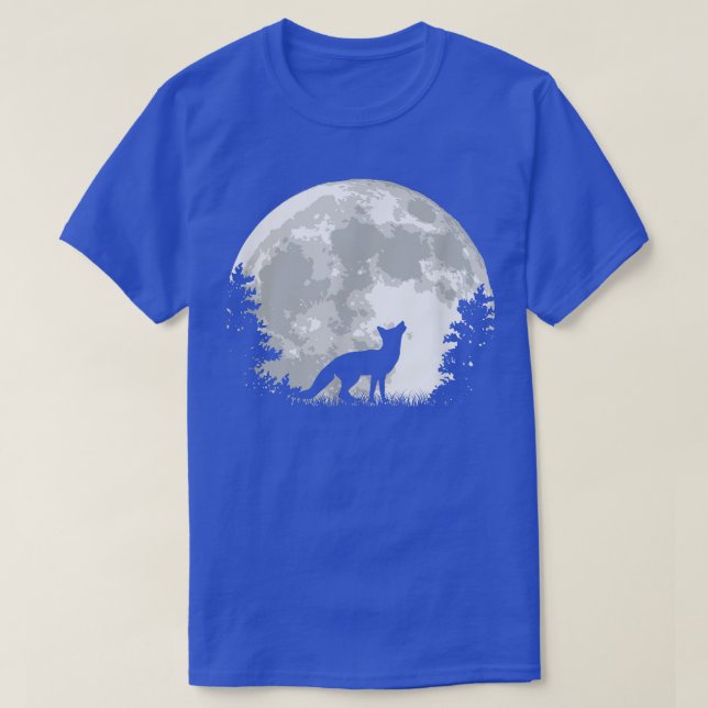 Fox Hunter Forest Walker Moonlight T-Shirt (Frente do Design)
