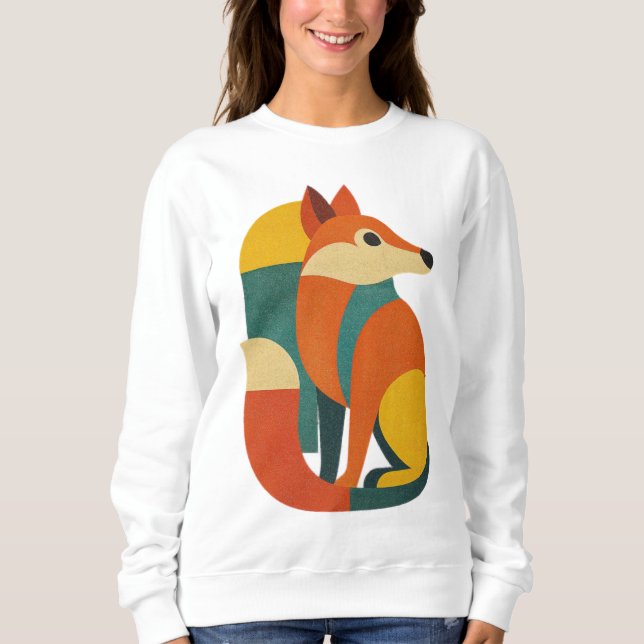 FOX ILLUSTRATION GEOMETRY DESIGN T-Shirt (Frente)