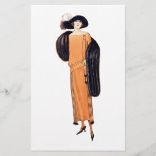 Fox Lady - Ilustração de Moda Vintage