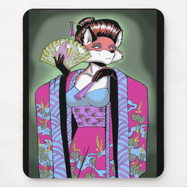 Fox Mousepad da gueixa (Frente)