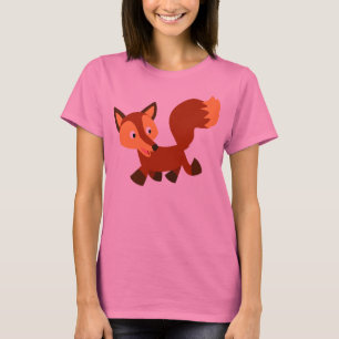 Fox Mulher T-Shirt Feliz e Bonita