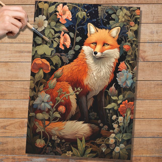 Fox no Papel de Decoupage da Tapeçaria 3 (Criador carregado)