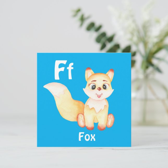 Fox personalize ABC: Carta F - Adicione seu nome (Em pé/Frente)
