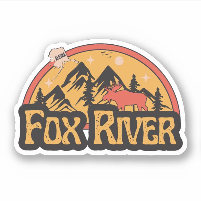 Fox River, adesivo do Alasca (Frente)