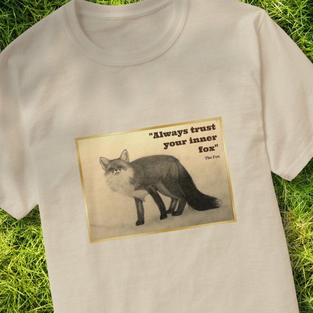 Fox Spirit Animal Original Art T-Shirt (Criador carregado)