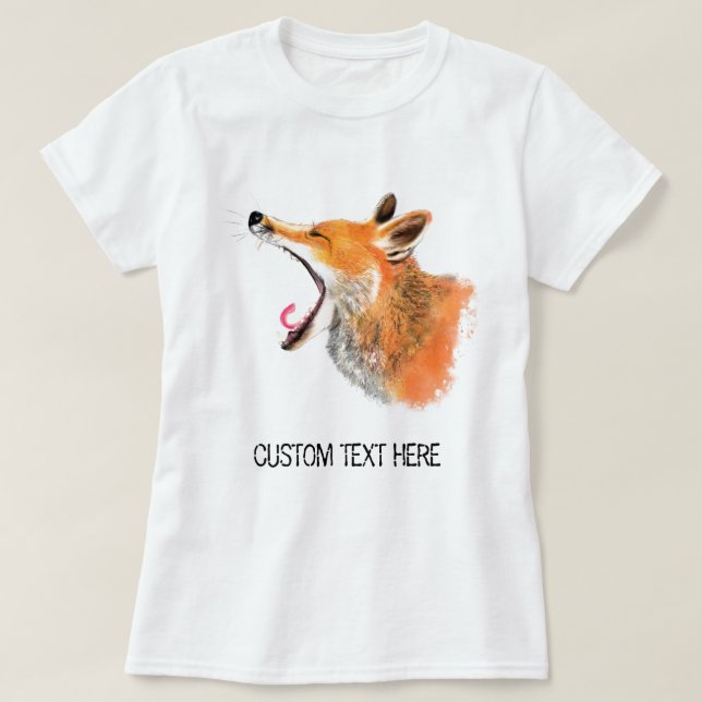 Fox T-Shirt com Texto Personalizado (Frente do Design)