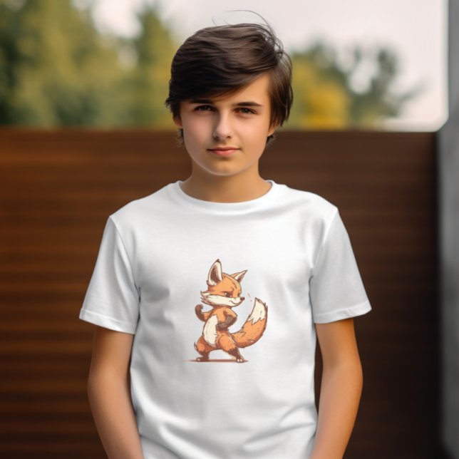 Fox T-Shirt de Cartoon Bonito: Adorável e Whimsica (Criador carregado)